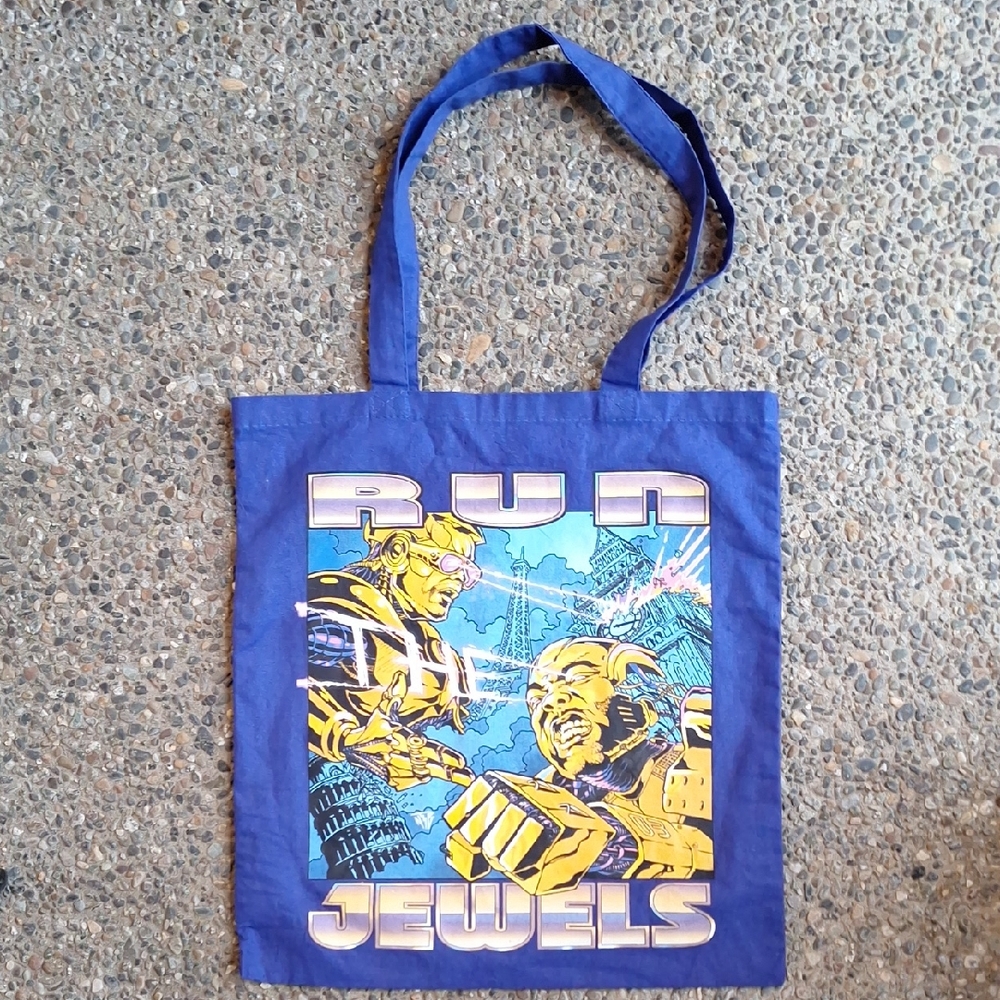 Limited Edition Run the Jewels 2017 Record Store Day Tote Bag Blue & Gold Yellow